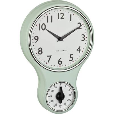 TFA Dostmann 60.3073.20 Quartz, Mechanical Wall clock 196 mm x 58 mm x 300 mm Mint, Green