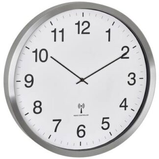 TFA Dostmann 60.3548.02 Radio Wall clock 508 mm x 65 mm White, Silver Large display
