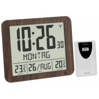 TFA Dostmann 60.4518.08 Radio Wall clock 248 mm x 25 mm x 206 mm Wood