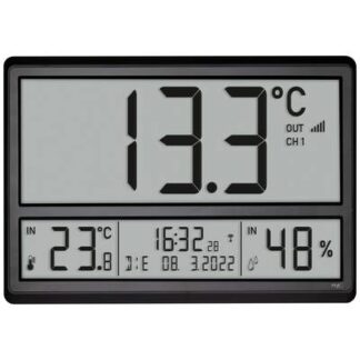 TFA Dostmann 60.4523.01 Radio Wall clock 360 mm x 235 mm x 28 mm Black Large display