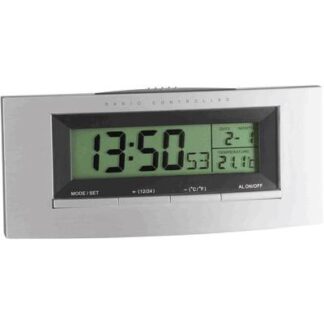 TFA Dostmann 98.1030 Radio Alarm clock Silver, Black