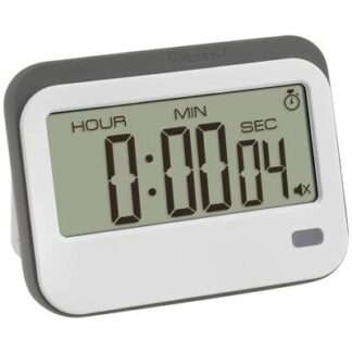 TFA Dostmann Digitaler Timer mit Stoppuhr und Wecker Timer White, Grey Digital