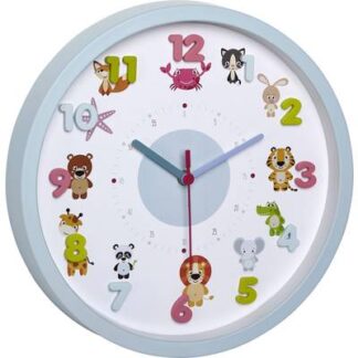 TFA Dostmann Little Animals Quartz Wall clock 30.9 cm x 4.4 cm Light blue