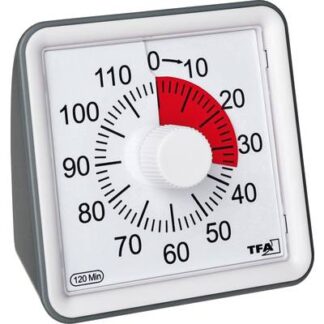 TFA Dostmann Timer VISUAL Timer White Analogue
