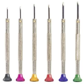 TOOLCRAFT 12-delig Watchmaker screwdriver set 12-piece Blade width: 0.8 mm, 1 mm, 1.2 mm, 1.4 mm, 1.6 mm, 1.8 mm