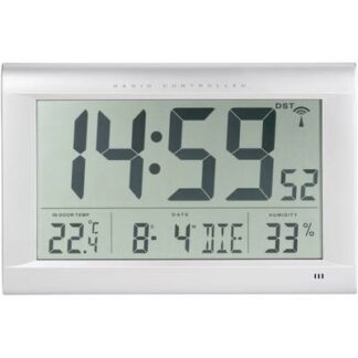 Techno Line WS 8009 Radio Wall clock 4.3 cm x 410 mm x 270 mm x 43 mm Silver