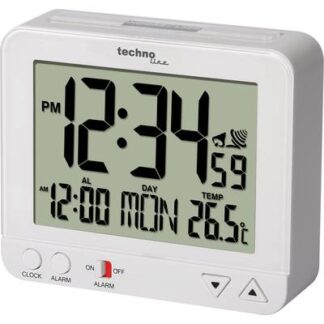 Techno Line WT 195 WHITE Radio Alarm clock White Alarm times 1 Large display