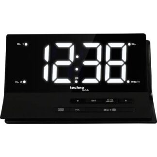 Techno Line WT 482 Radio Alarm clock Black Alarm times 2 2 time settings