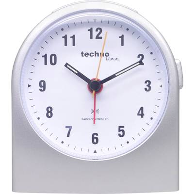 Techno Line WT 753 Radio Alarm clock Silver Alarm times 1 Fluorescent Hands 1 time setting