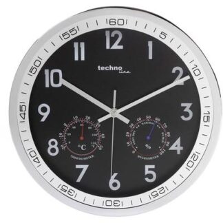 Techno Line WT 7981 Quartz Wall clock 300 mm x 5 cm Chrome
