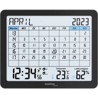 Techno Line WT2600 Radio Calendar Black Alarm times 2