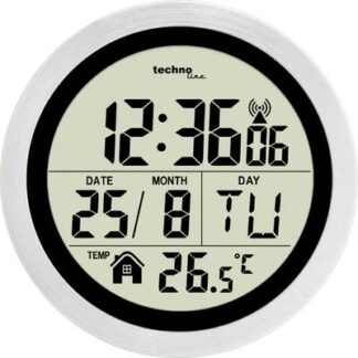 Techno Line WT3005 Radio Radio clock 14.7 cm x 14.7 cm x 14.7 cm x 14.7 cm x 7.9 cm Silver Sprayproof