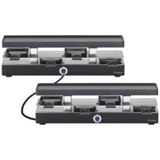 Trisa Style Connect Raclette 8 pannikins, Non-stick coating Black