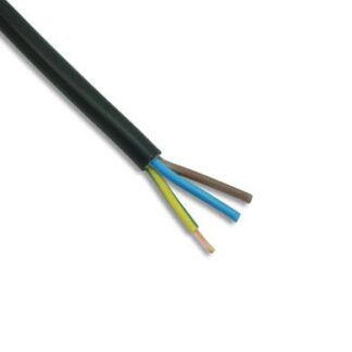 Zexum 1.5mm 3 Core Black Cable Flexible 3183Y - 1 Meter