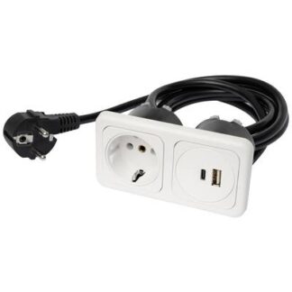 inprojal elektrosysteme 9016-118.81 Flush-mount socket incl. USB-C®, incl. USB charging port, Power Delivery IP20 White