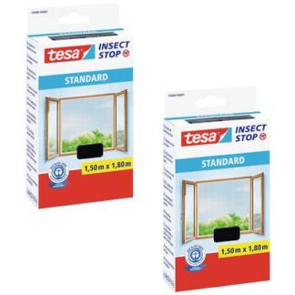 tesa STANDARD 55680-00500-04 Fly screen (W x H) 150 cm x 180 cm White 2 pc(s)
