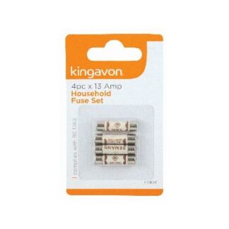 Kingavon 4Pc X 13Amp Household Fuse Set