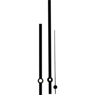 Clockhand set Standard Aluminium Black Round