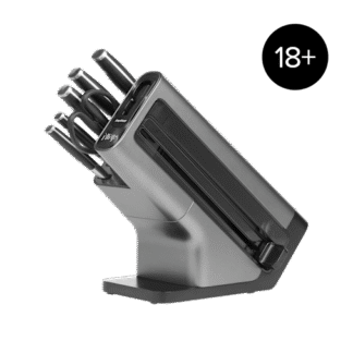 Ninja Foodi StaySharp Knife Block with Integrated Sharpener 6-Piece Set [] in Silver/Black | K32006UK | by SharkNinja