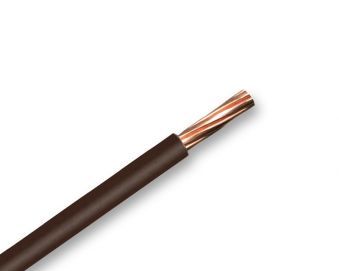 Zexum Brown 16mm 7 Strand 74A Single Core 6491X (H07V-R) Round Power PVC Insulated Conduit Wire - 1 Meter