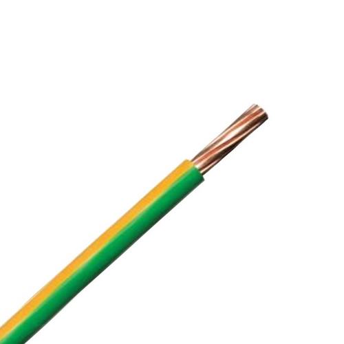 Zexum Earth Green Yellow 2.5mm 7 Strand 24A Single Core 6491B LSZH (Low Smoke Zero Halogen) Round Power Insulated Conduit Wire - 1 Meter
