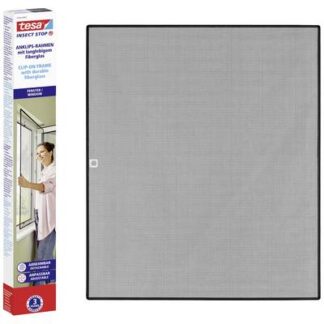 tesa INSECT STOP CLIP-ON 55360-00000-00 Fly screen (W x H) 1 m x 1.2 m Anthracite 1 pc(s)